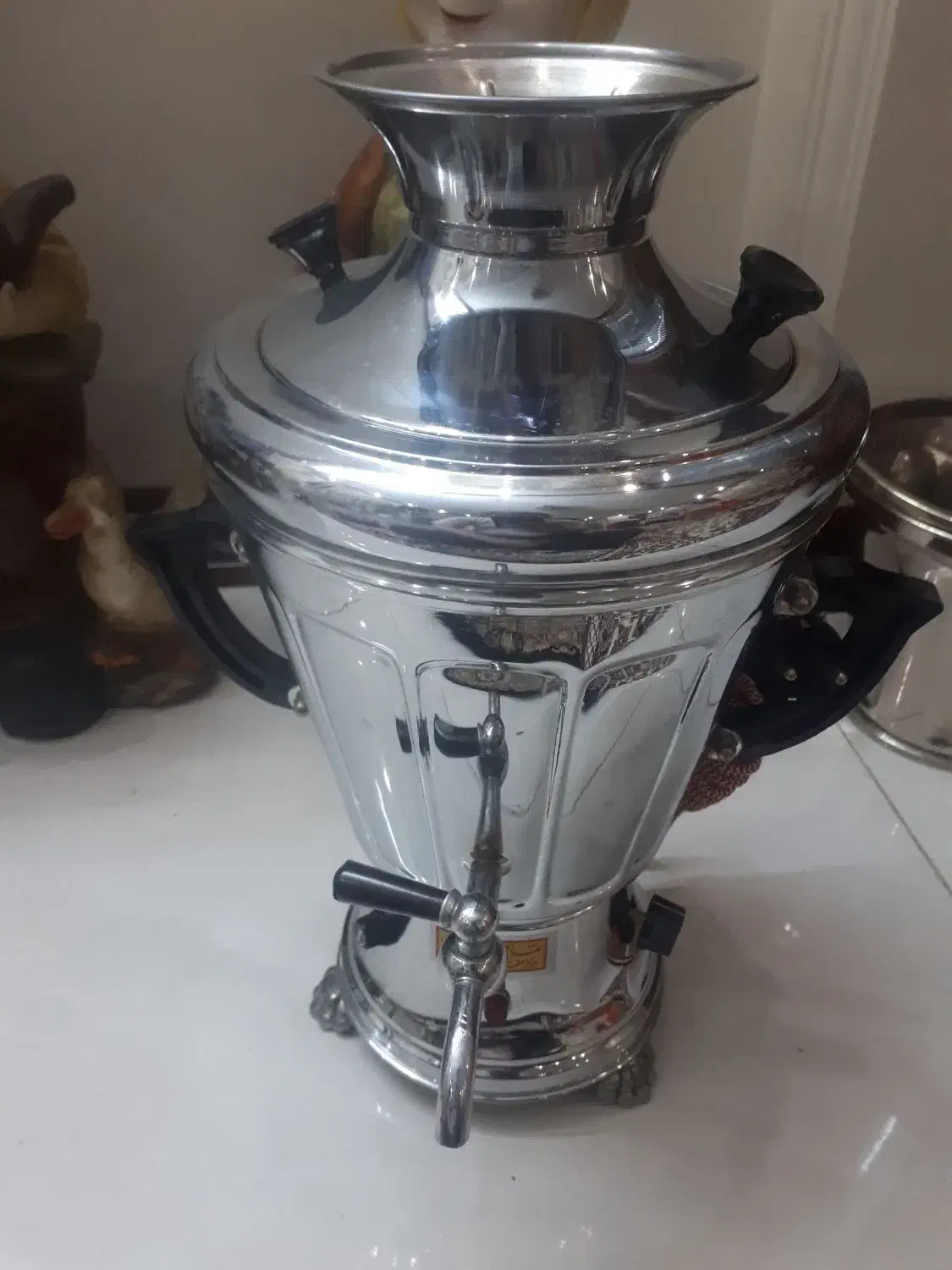 سماور برقی برنجی تمام اتوماتیک ۶لیتری نونو|سماور، چایساز، قهوهساز|تهران, وحیدیه|دیوار