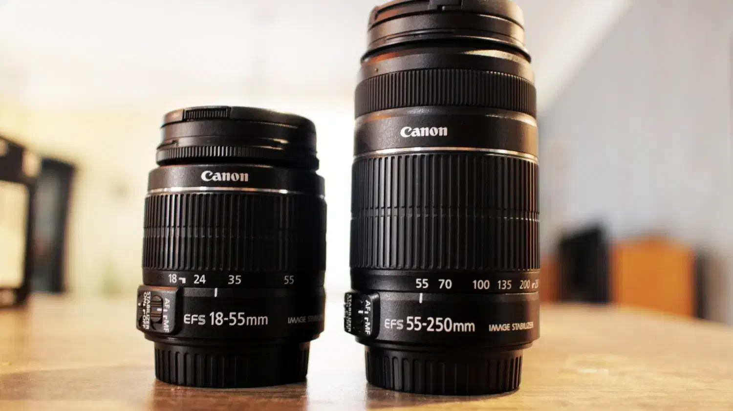 لنز دوربین عکاسی کنون ۵۵ ۲۵۰ و ۱۸ ۵۵|دوربین عکاسی و فیلم‌برداری|لاهیجان, شهرک سلمان فارسی|دیوار