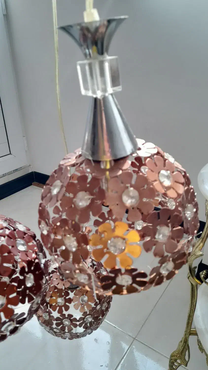 چراغ سقفی، لوستر آشپزخانه سه شعله|لوستر و چراغ آویز|کرمانشاه, |دیوار