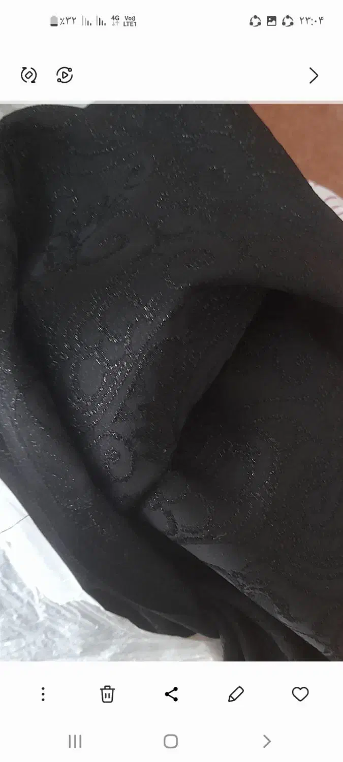 یک قواره چادر مشکی طرح دار جدید|لباس|قم, شاد قلی|دیوار