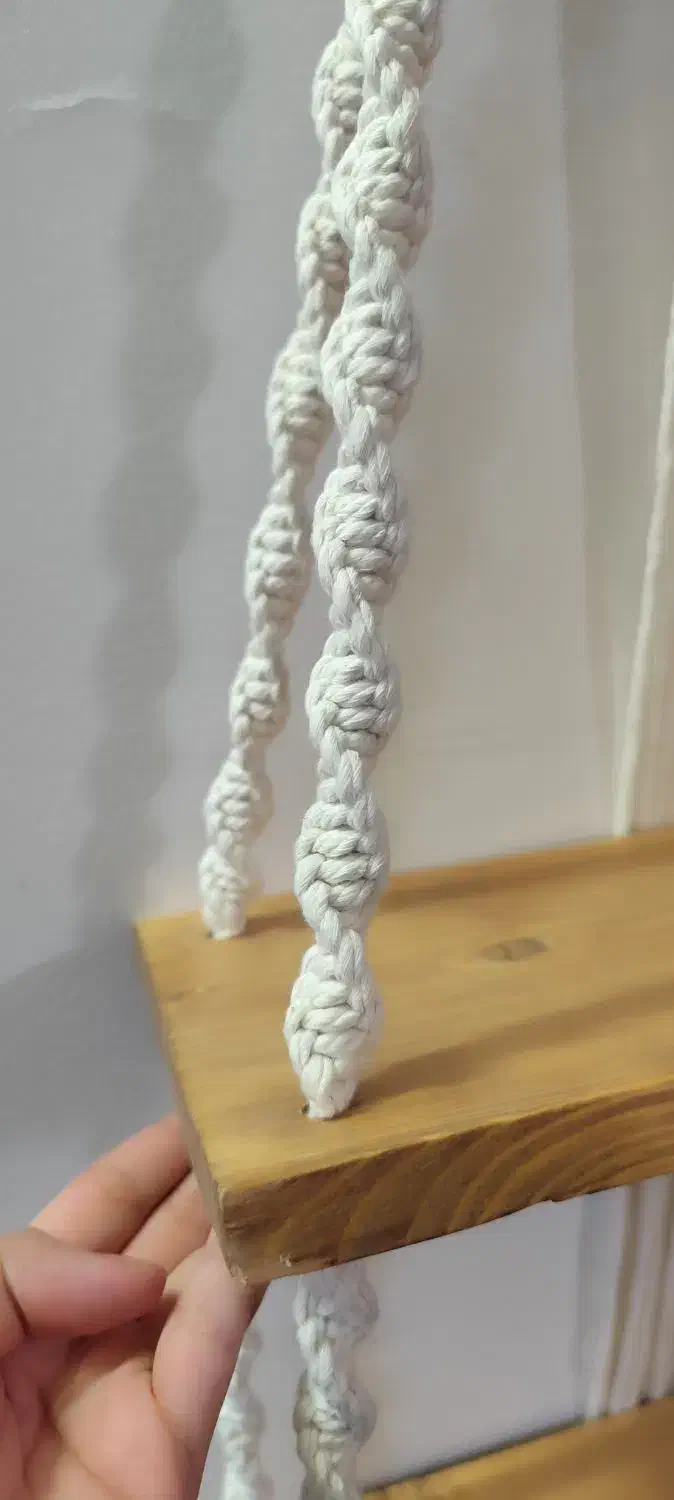 قفسه چوب و‌مکرومه|صنایع دستی و سایر لوازم تزئینی|کرمان, |دیوار