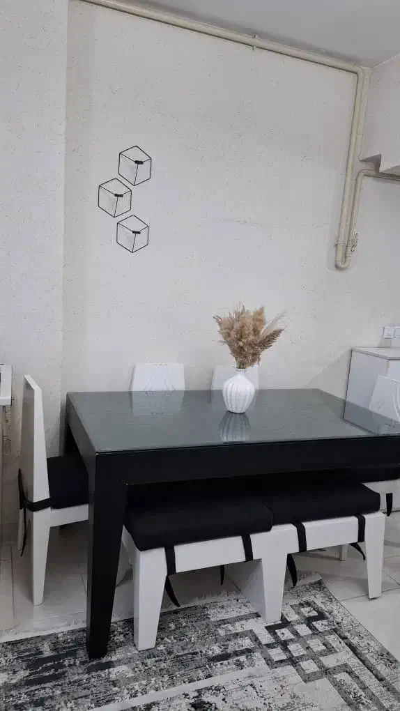 میز ناهارخوری ۶نفره چوبی|میز و صندلی غذاخوری|دلیجان, |دیوار