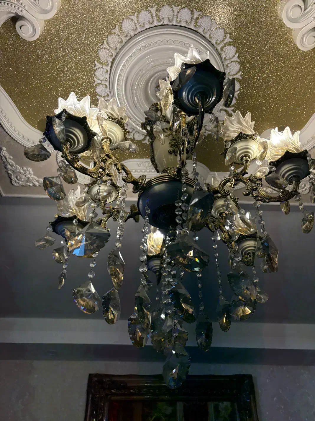 لوستر برنزی ۶شاخه|لوستر و چراغ آویز|اردبیل, |دیوار