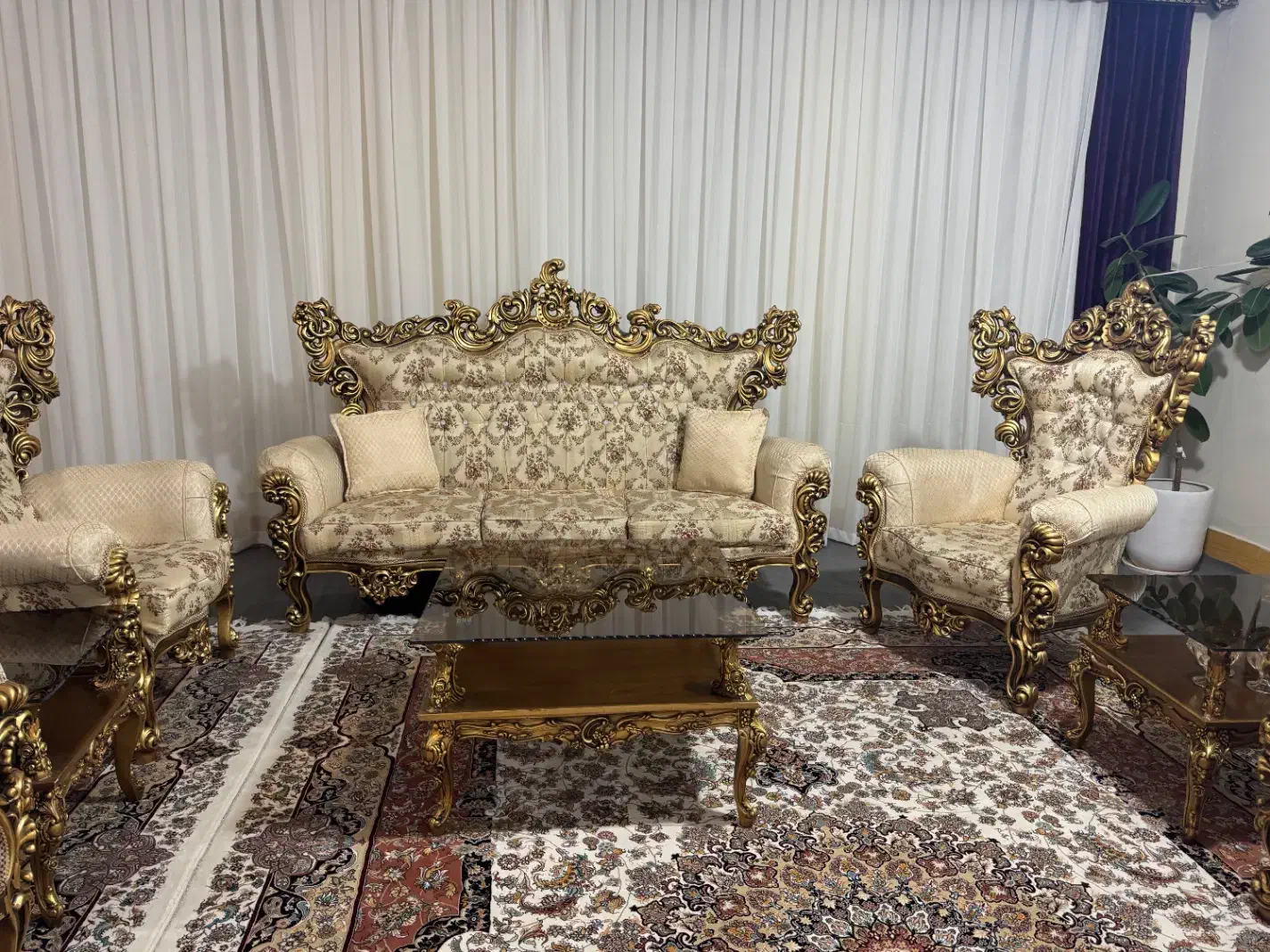 مبل9نفرهکلاسیکباجلومبلی|مبلمان خانگی و میز عسلی|میاندوآب, |دیوار