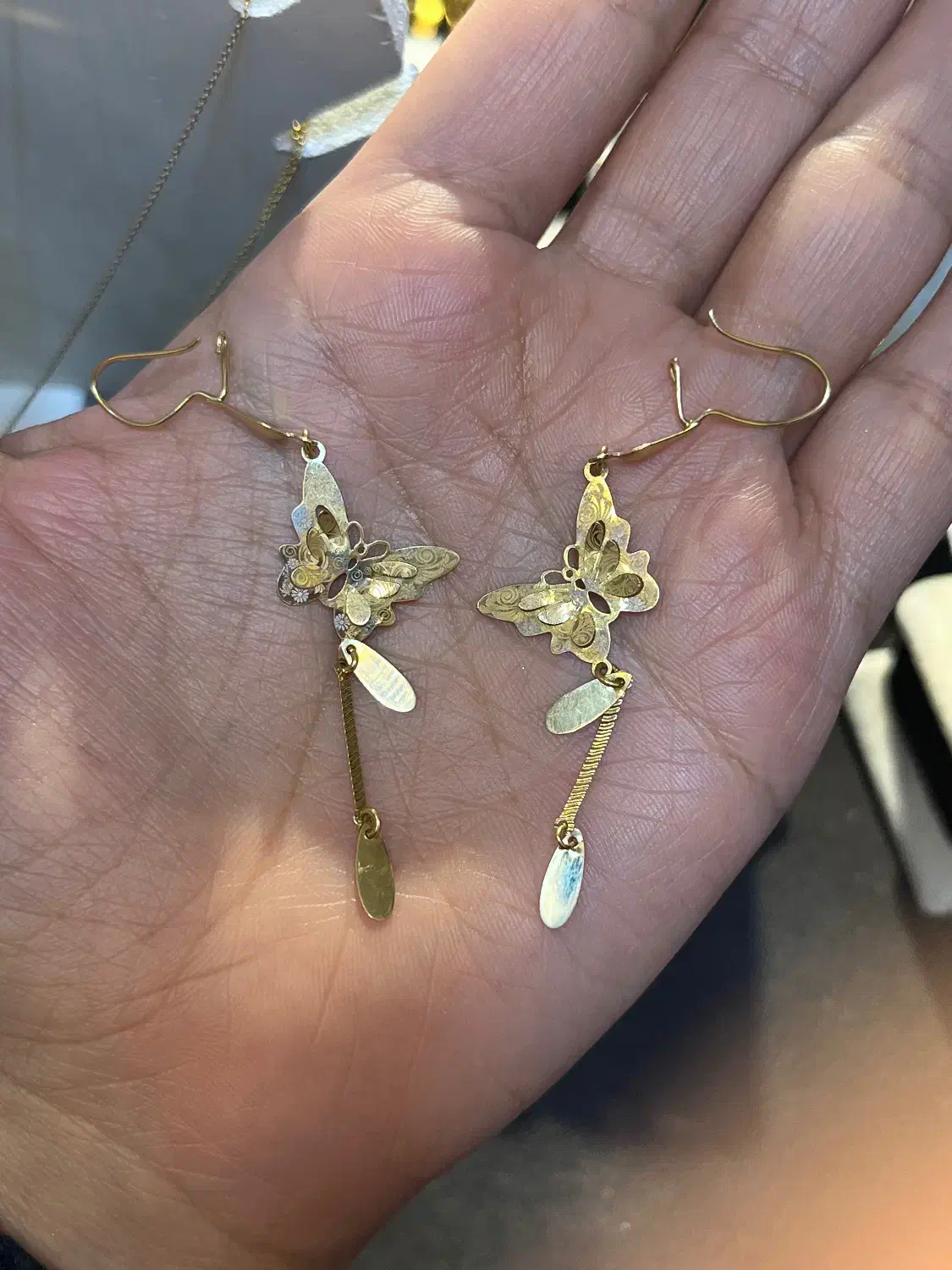 گوشواره پروانه فقط چهاردرصد|جواهرات|شیراز, حومه شیراز|دیوار