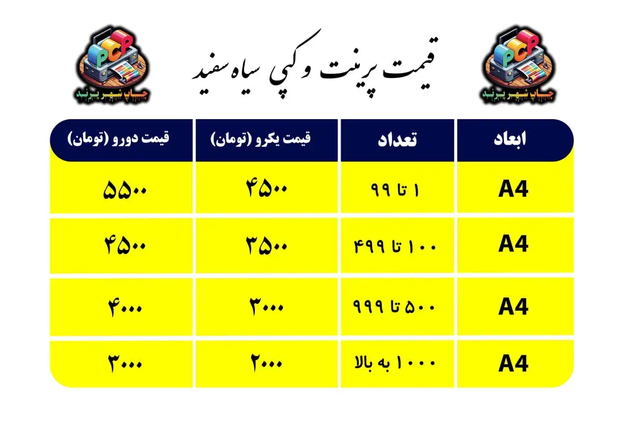 کپی،پرینت،چاپ،تراکت،پلات|خدمات رایانه‌ای و موبایل|پرند, فاز ۱|دیوار