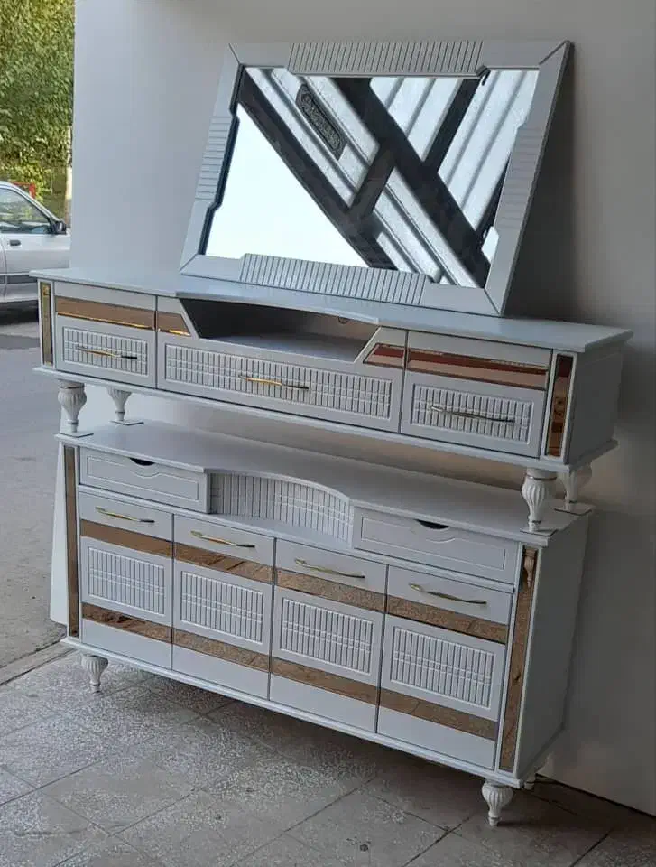 ست میز تلوزیون و آینه و کنسول آینه ای تمام MDF|بوفه، ویترین، کنسول|مرودشت, فاز دوم شهرک فرهنگیان|دیوار