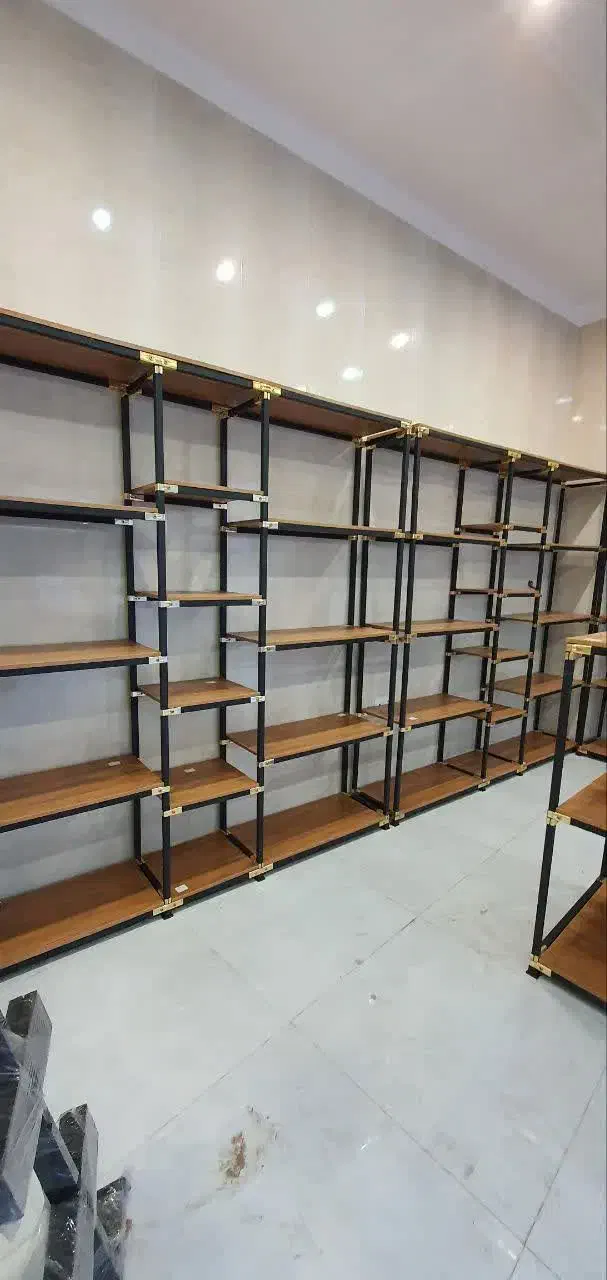 فروش قفسه چوب و فلز نو|کتابخانه، شلف، قفسه‌های دیواری|شاهرود, |دیوار