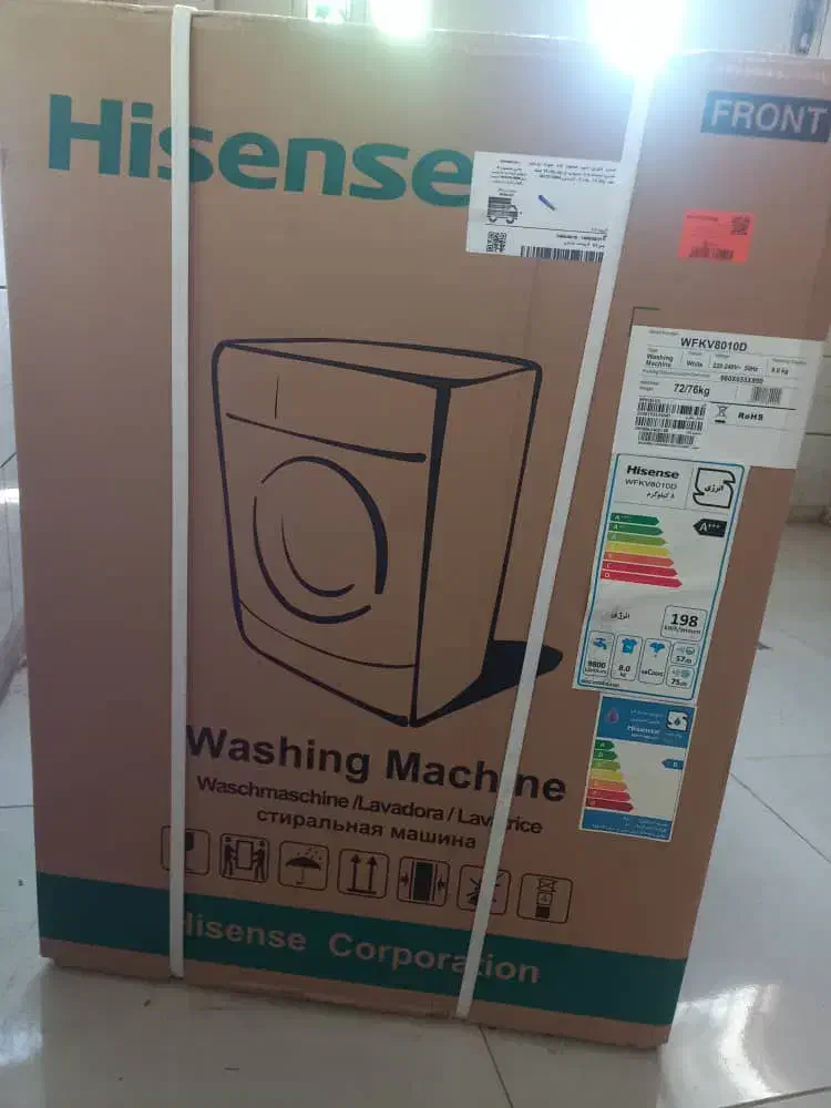 ماشین لباسشویی 8 کیلو هایسنس مدل WFKV8010DW|ماشین لباسشویی و خشککن لباس|قزوین, |دیوار