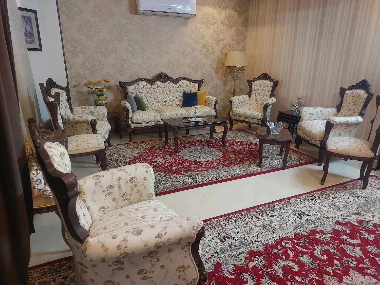 مبل استیل ۹ نفره در حد نو|مبلمان خانگی و میز عسلی|مشهد, تربیت (صدف)|دیوار