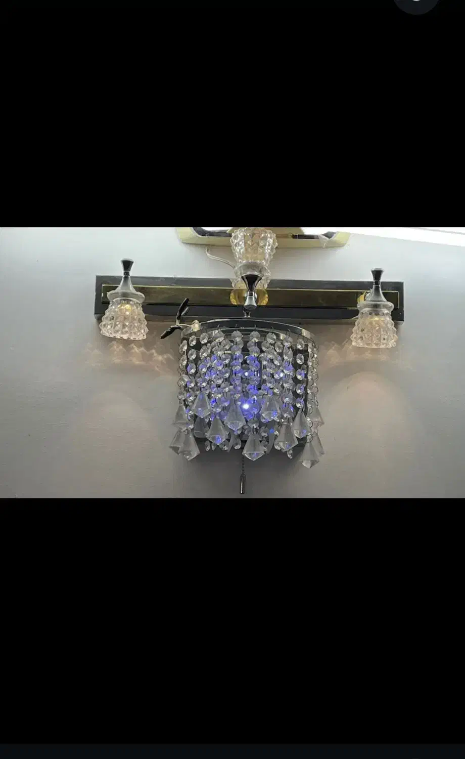 دو عدد لوستر همراه با ۲دیوار کوب تکی و یکجا|لوستر و چراغ آویز|تهران, تهرانسر شرقی|دیوار