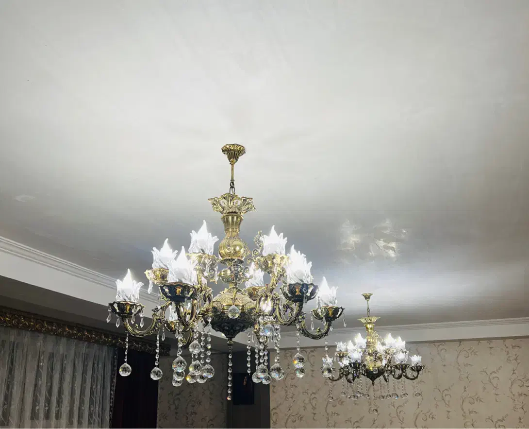 لوستر ۶ شاخه ۱۲ شعله|لوستر و چراغ آویز|تبریز, |دیوار