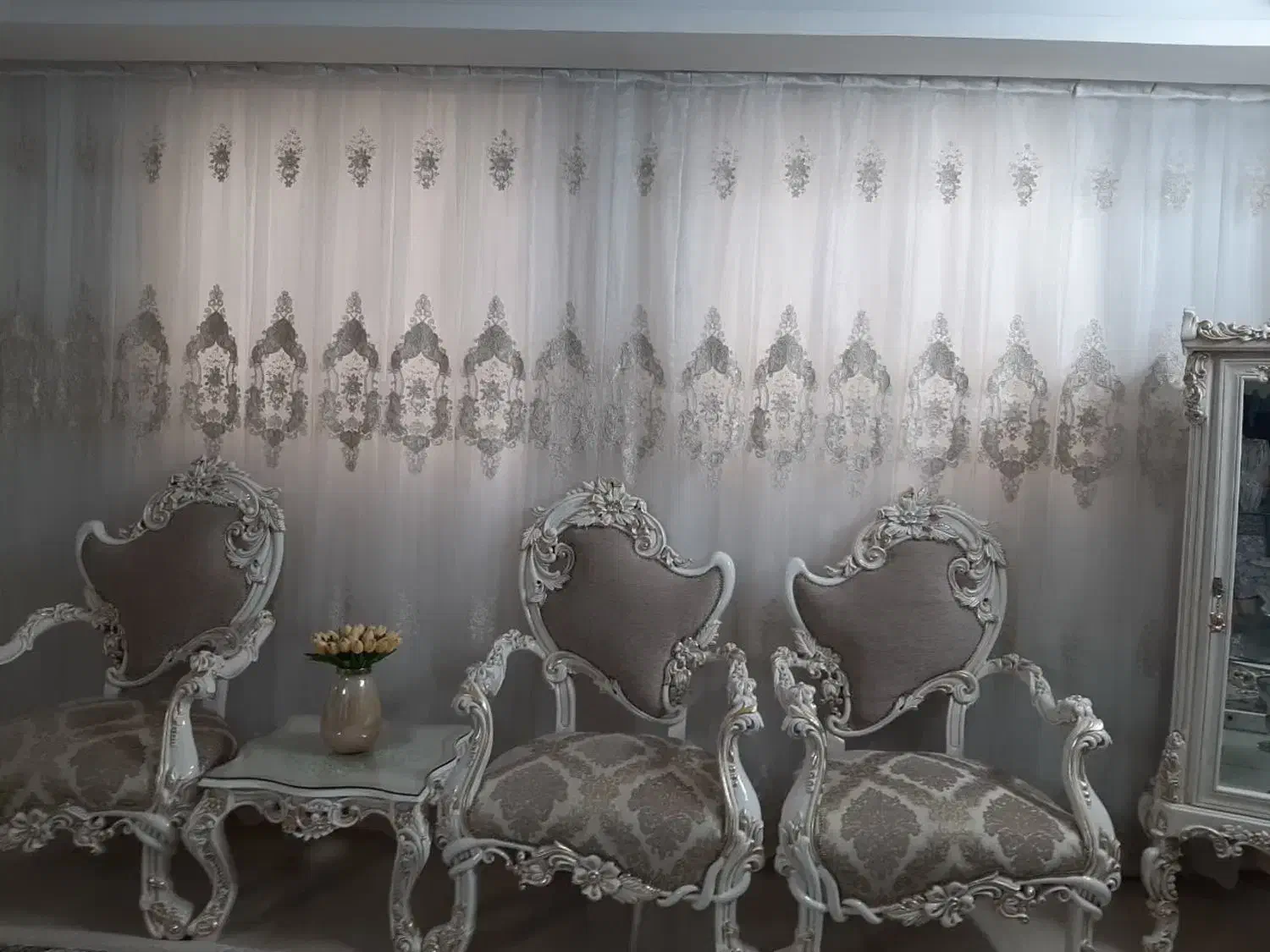 پرده|پرده، رانر، رومیزی|قم, شهرک امام حسن|دیوار