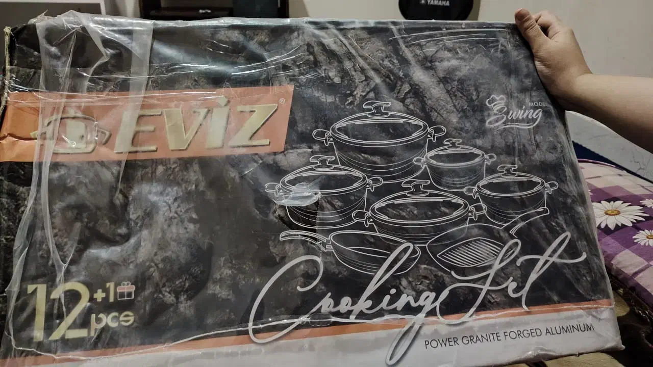 قابلمه و ماهیتابه گرانیت ۱۲پارچه مدل آویز|ظروف پخت‌وپز|بندرعباس, |دیوار