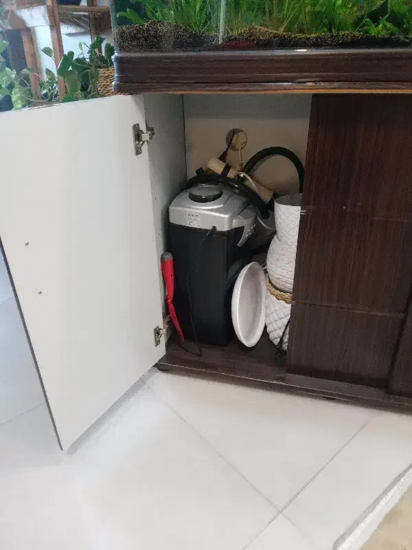 آکواریوم باتمام لوازم|ماهی|ساری, |دیوار