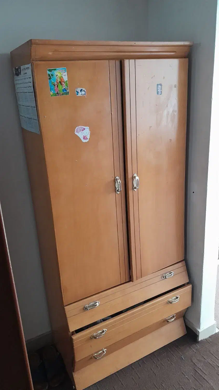 کمد کودک ۳ کشو|جاکفشی، کمد، دراور|فلاورجان, |دیوار