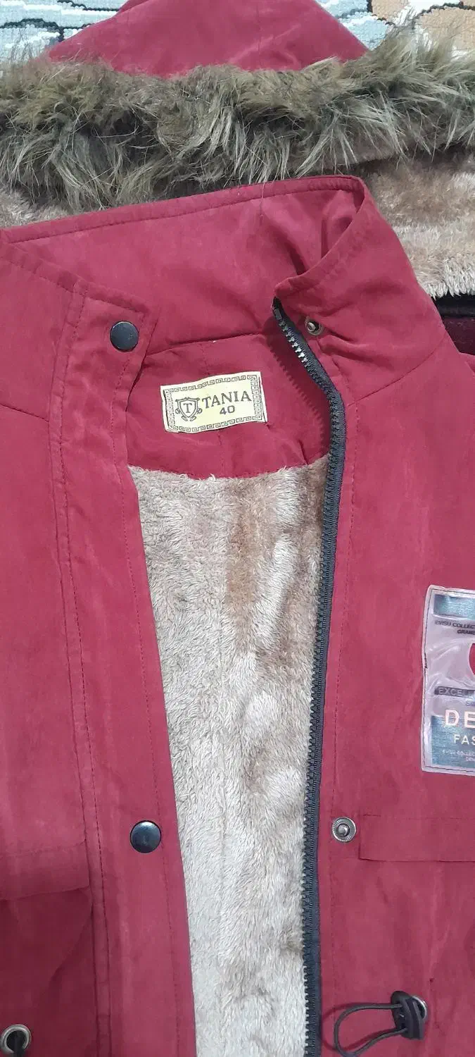 پالتو زنانه کلاه دار خزدار جنس عالی سایز ۴۰|لباس|جهرم, |دیوار