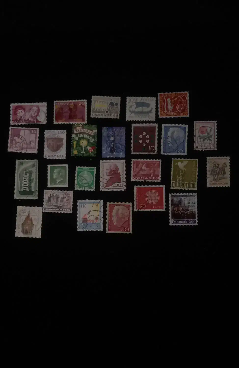 ۲۵ عدد تمبر دانمارکی|کلکسیون سکه، تمبر، اسکناس|لنجان, |دیوار