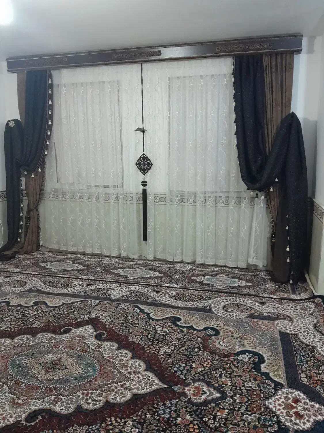 دو عدد پرده در حد نو|پرده، رانر، رومیزی|کبودرآهنگ, |دیوار