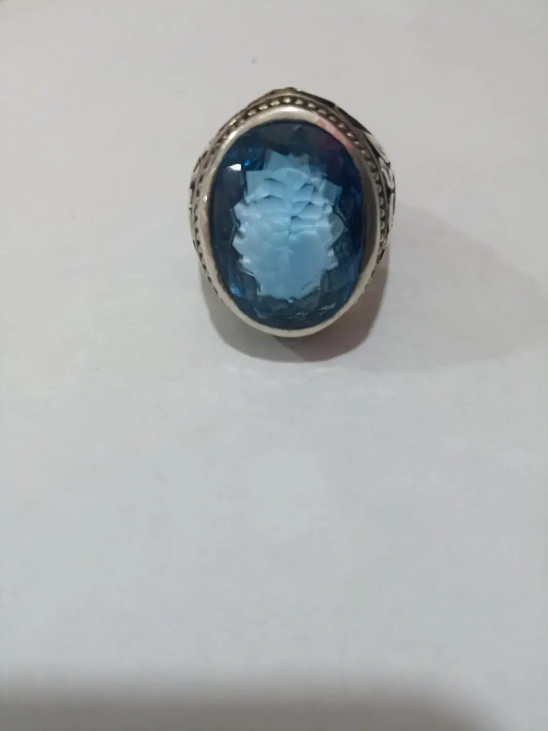 انگشتر توپاز آبی لندن ، رکاب دستساز|جواهرات|امیدیه, |دیوار