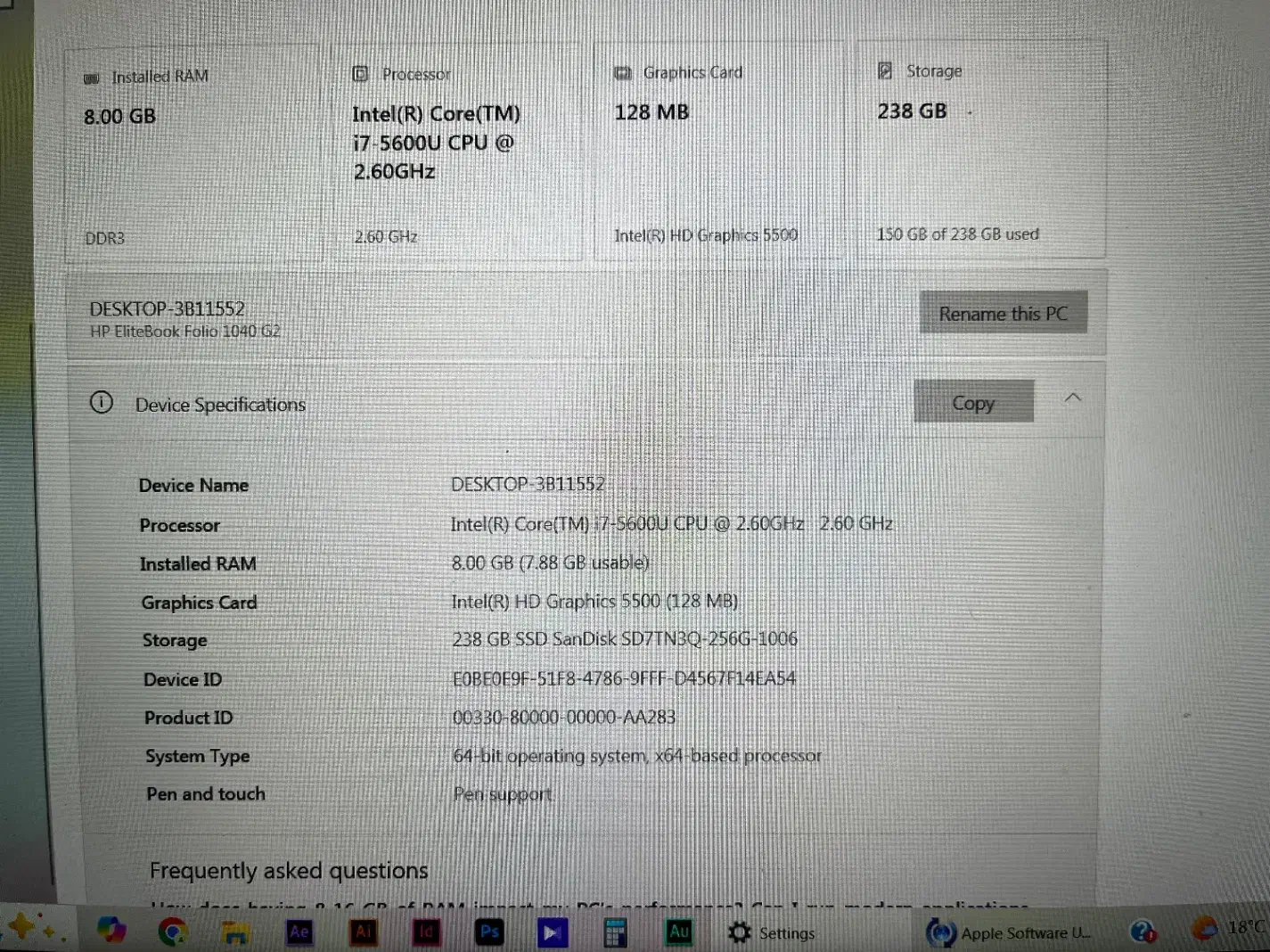 لپ تاپ hp elitebook1040|رایانه همراه|تهران, قلهک|دیوار