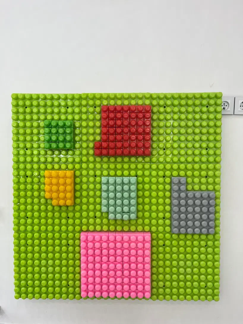 لگو دیواری پشت mdf با 2 کیلو گرم لگو|اسباب‌‌بازی|کلاله, |دیوار