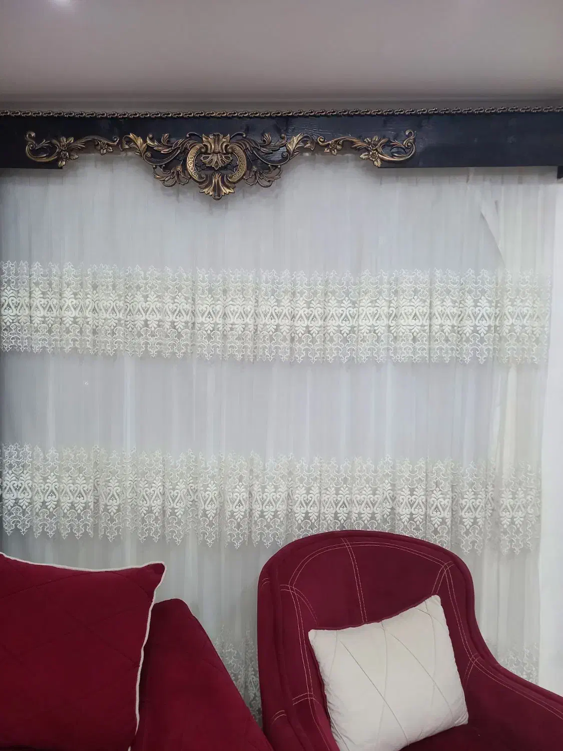 پرده پذیرایی ۲.۳۰در ۲.۸۰|پرده، رانر، رومیزی|فومن, |دیوار