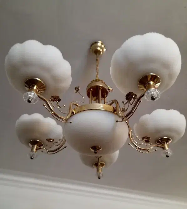 یک جفت لوستر کلاسیک ۵ شاخه|لوستر و چراغ آویز|شیراز, انجیره|دیوار