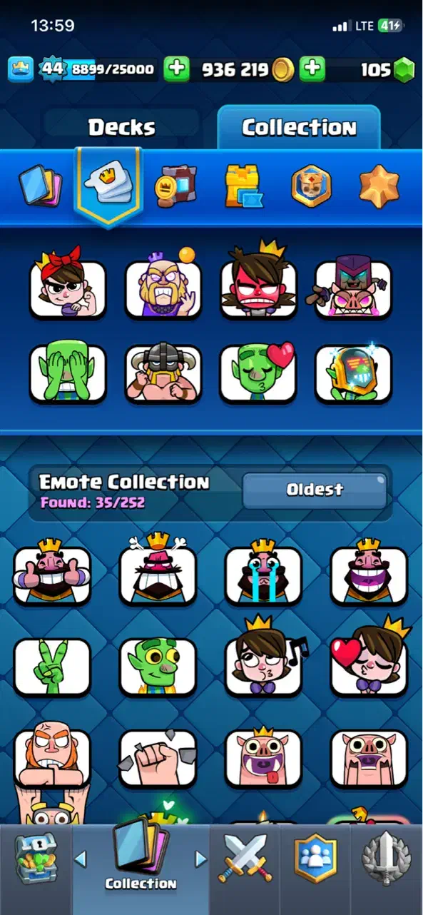 کلش رویال لول ۴۴ با کاپ ۱۳۵۰۰|کنسول، بازی ویدئویی و آنلاین|تهران, اختیاریه|دیوار