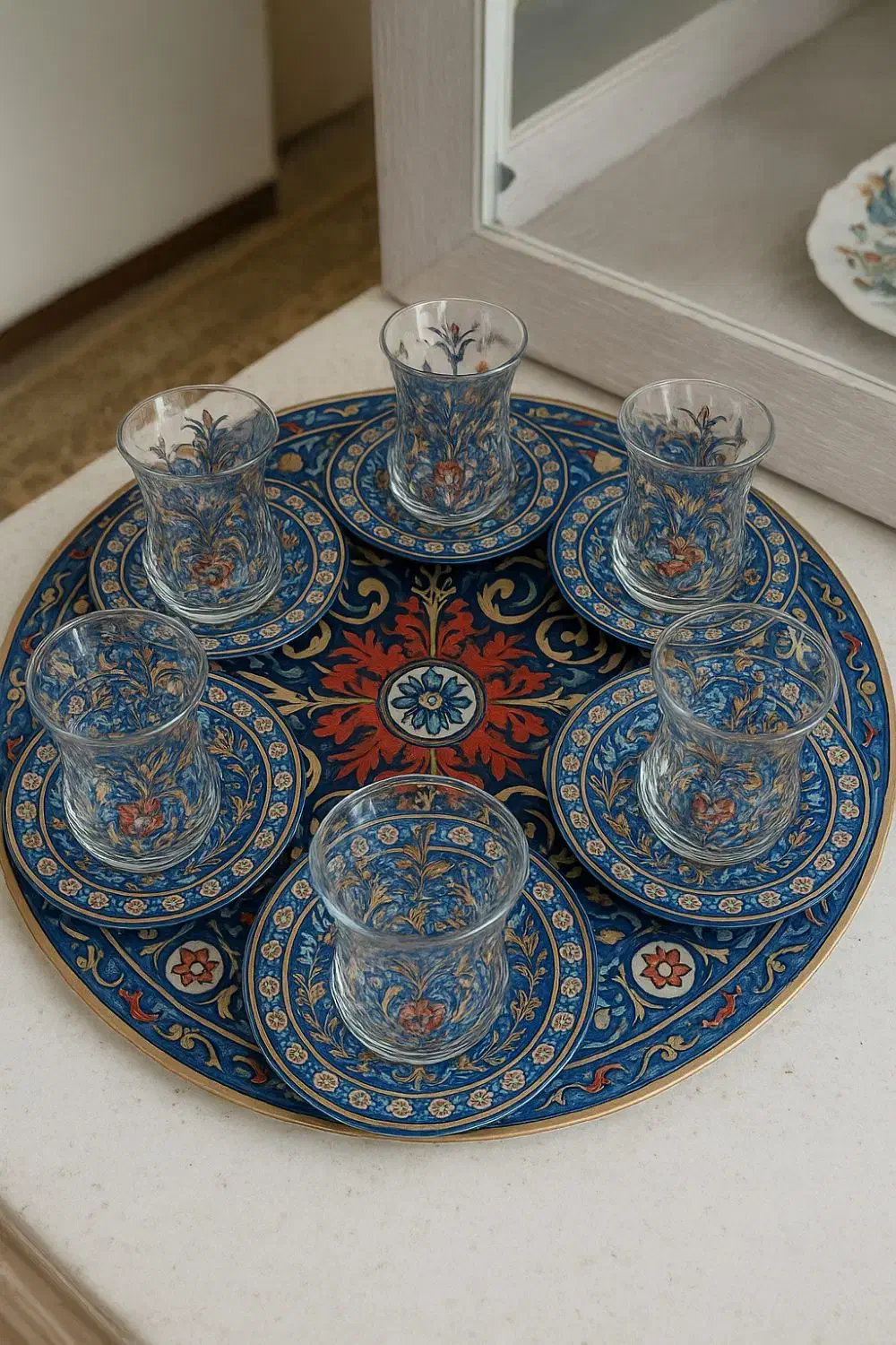 سرویس چای خوری برند پاشا باغچه ترکیه نو با کارتن|ظروف سرو و پذیرایی|تهران, فلاح|دیوار