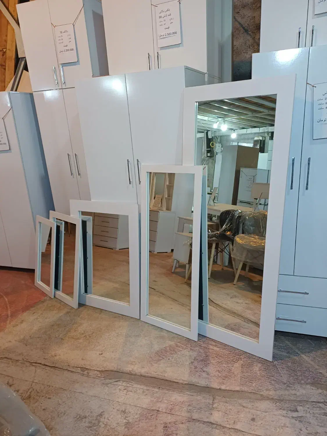 آینه قدی سایزبندی  نیم قد آینه دیواری آینه رومیزی|آینه|رشت, آب آسیاب|دیوار