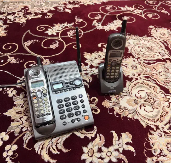 تلفن پاناسونیک ۲ گوشی بی سیم اصلی ژاپن|تلفن رومیزی|اهواز, کوی باهنر|دیوار
