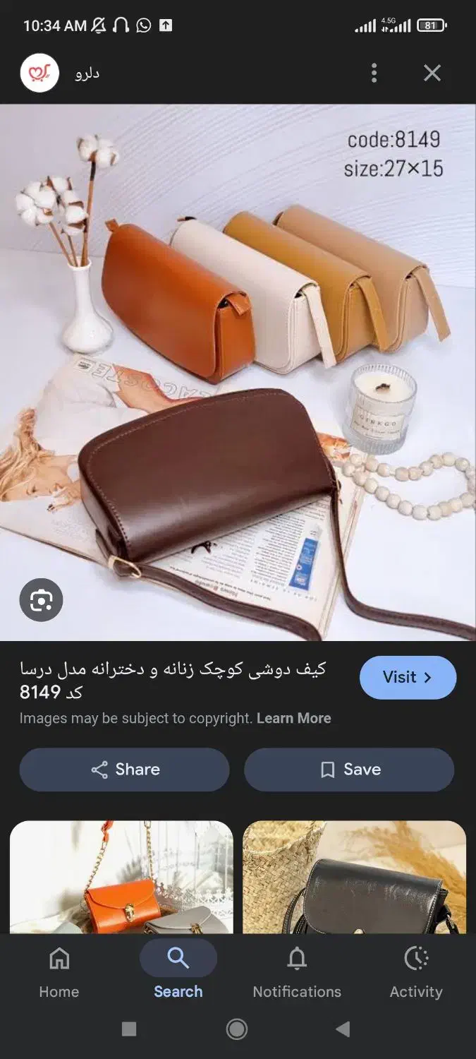 یک کیف کوچیک گمشده|کیف، کفش، کمربند|سبزوار, گلشن|دیوار