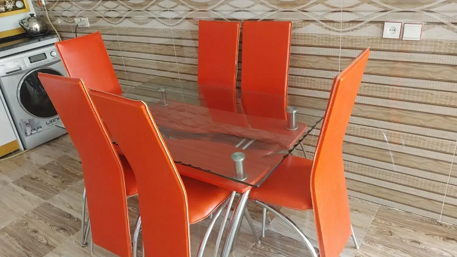 میز نهارخوری ۶ نفره|میز و صندلی غذاخوری|پلدختر, |دیوار