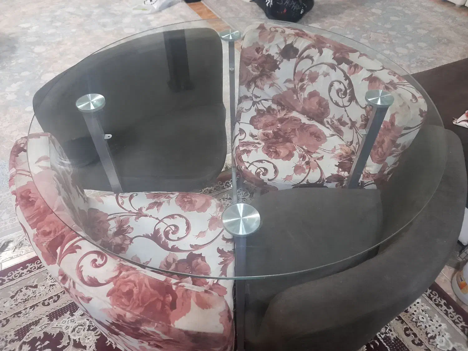 میز نهارخوری چهارنفره|میز و صندلی غذاخوری|سمنان, |دیوار