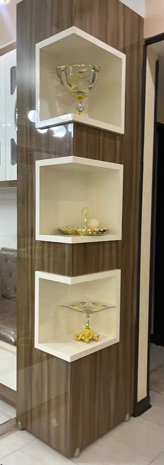 دکور ام دی اف ( کابینت)|کتابخانه، شلف، قفسه‌های دیواری|سیرجان, |دیوار