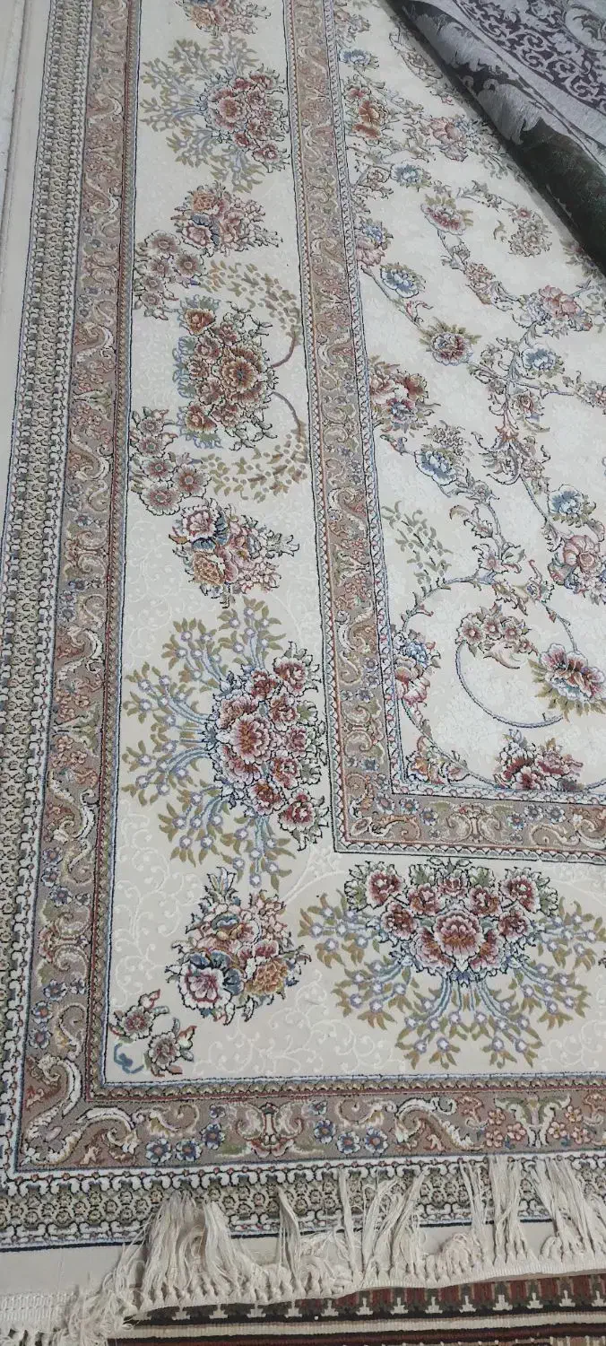 ۲ عدد فرش ۱۲ متری گل برجسته تمام نخ اکرولیک درجه ۱|فرش|یزد, |دیوار