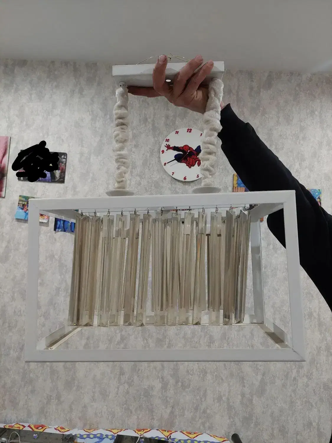 لوستر ۲ شعله|لوستر و چراغ آویز|مشهد, راهنمایی|دیوار