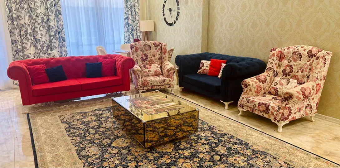 مبلمان ۷ نفره چسترخریدشده از تهران فروش شرایط ونقد|مبلمان خانگی و میز عسلی|کیش, |دیوار