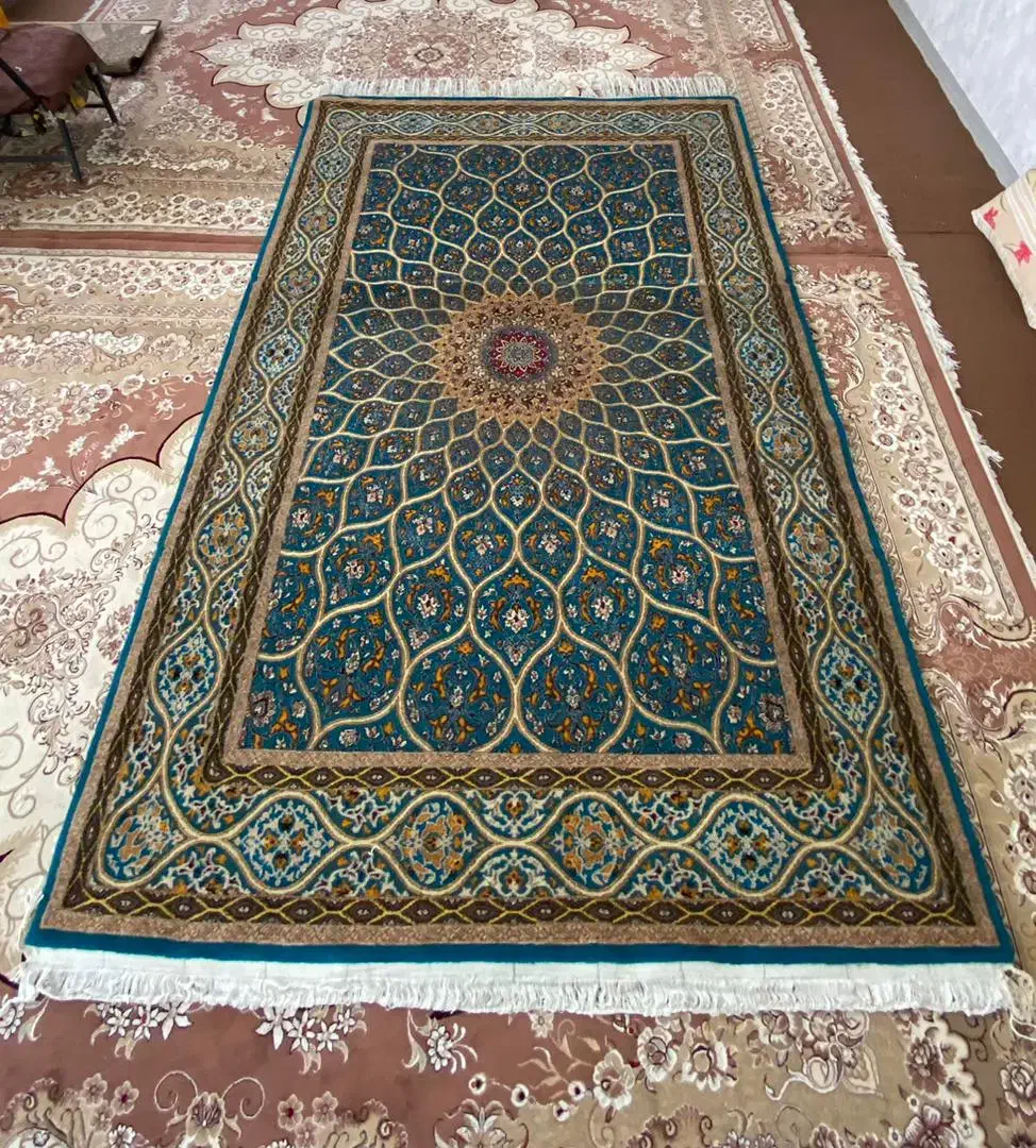 قالی دستبافت شش متری ۹ لا نائین سبزآبی|فرش|خمینی‌شهر, |دیوار