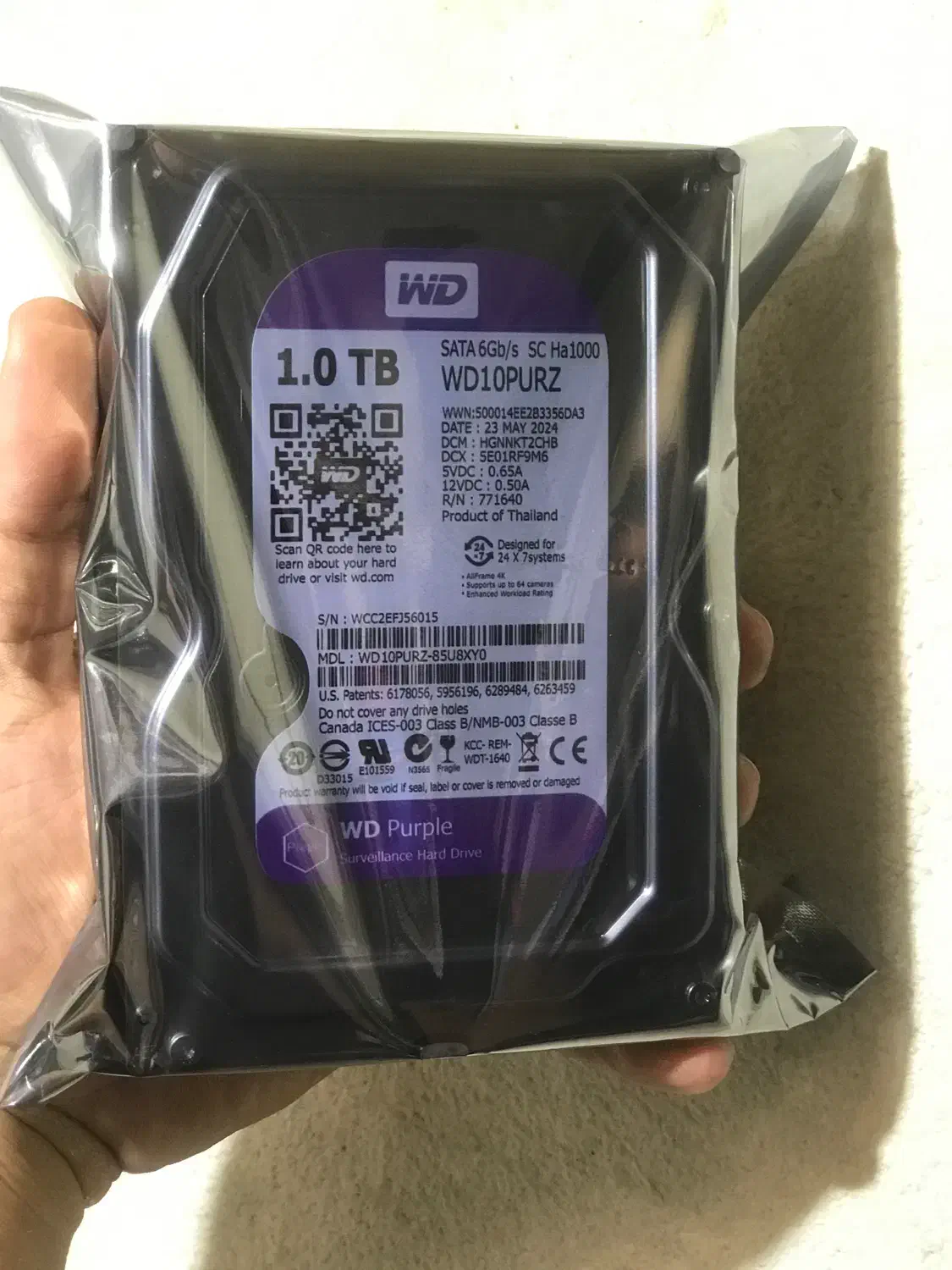 هارد 1 ترابایت بنفش Purple|قطعات و لوازم جانبی رایانه|اسلام‌شهر, زرافشان|دیوار