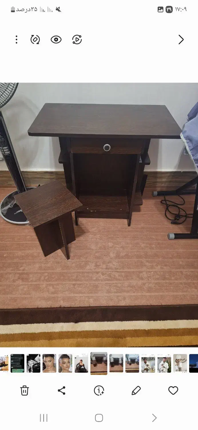 میزچرخ خیاطی با صندلی ام دی اف|لوازم خیاطی و بافتنی|تربت‌حیدریه, پائین ولایت|دیوار