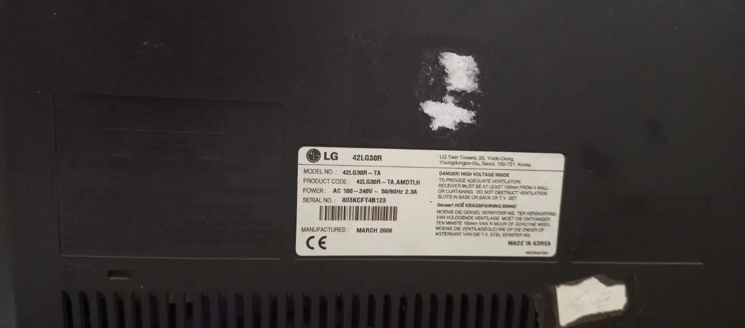 تلویزیون ال سی دی 42اینج الجی|تلویزیون و پروژکتور|رشت, معلولین|دیوار