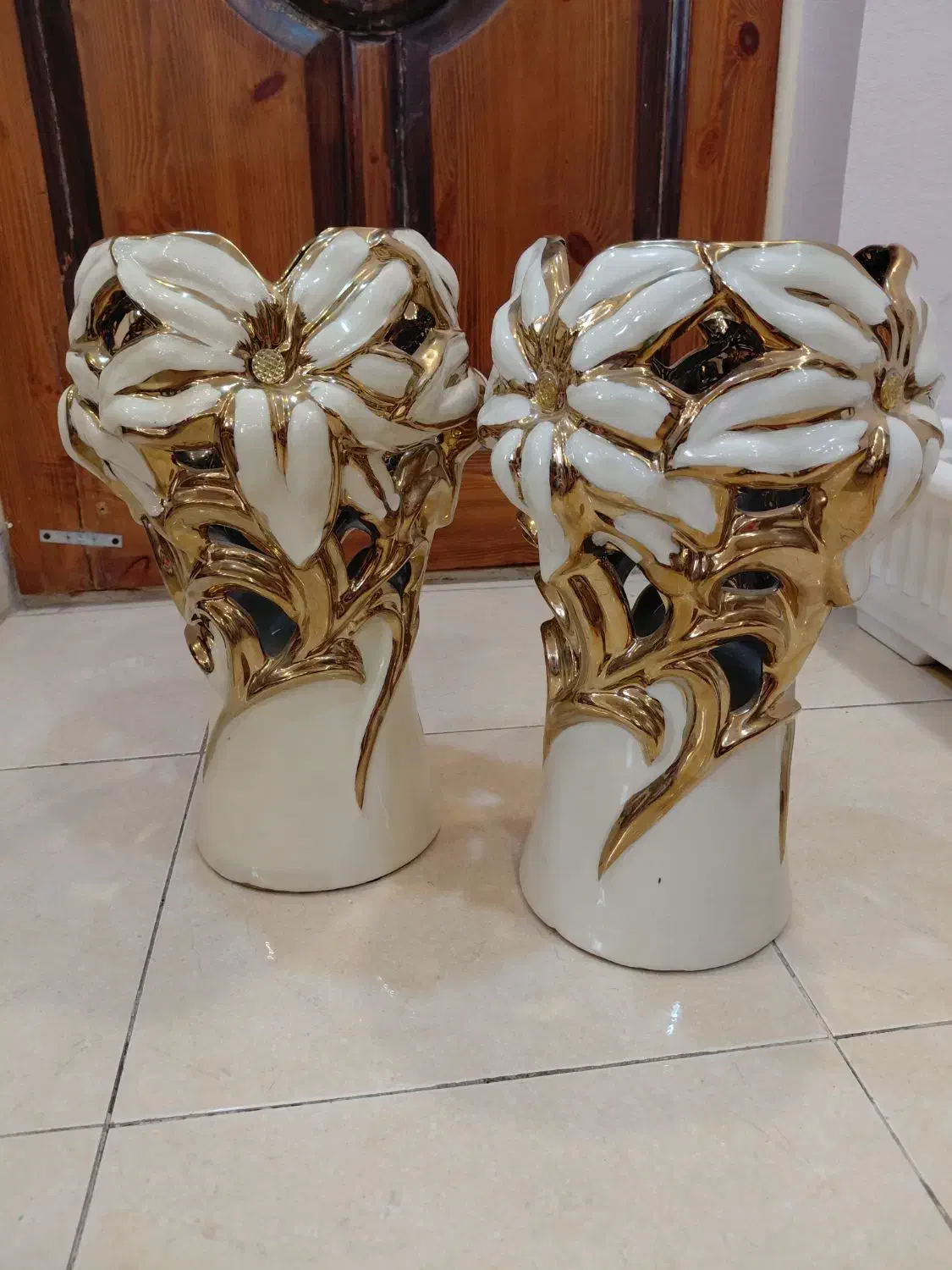 یک جفت گلدان سایز بزرگ خارجی|صنایع دستی و سایر لوازم تزئینی|قشم, |دیوار