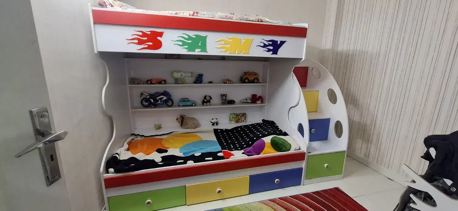 تخت دو طبقه|تخت و سرویس خواب|خمینی‌شهر, |دیوار