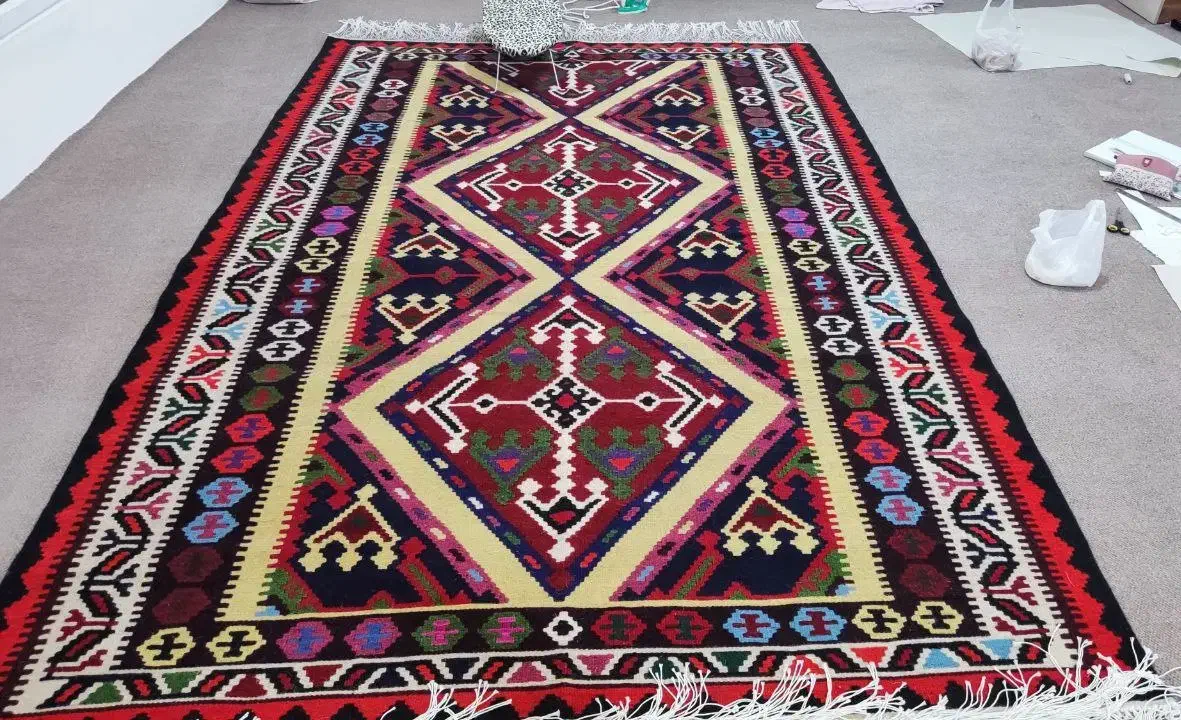 گلیم دست باف پشمی|گلیم، جاجیم، گبه|اصفهان, جلفا|دیوار