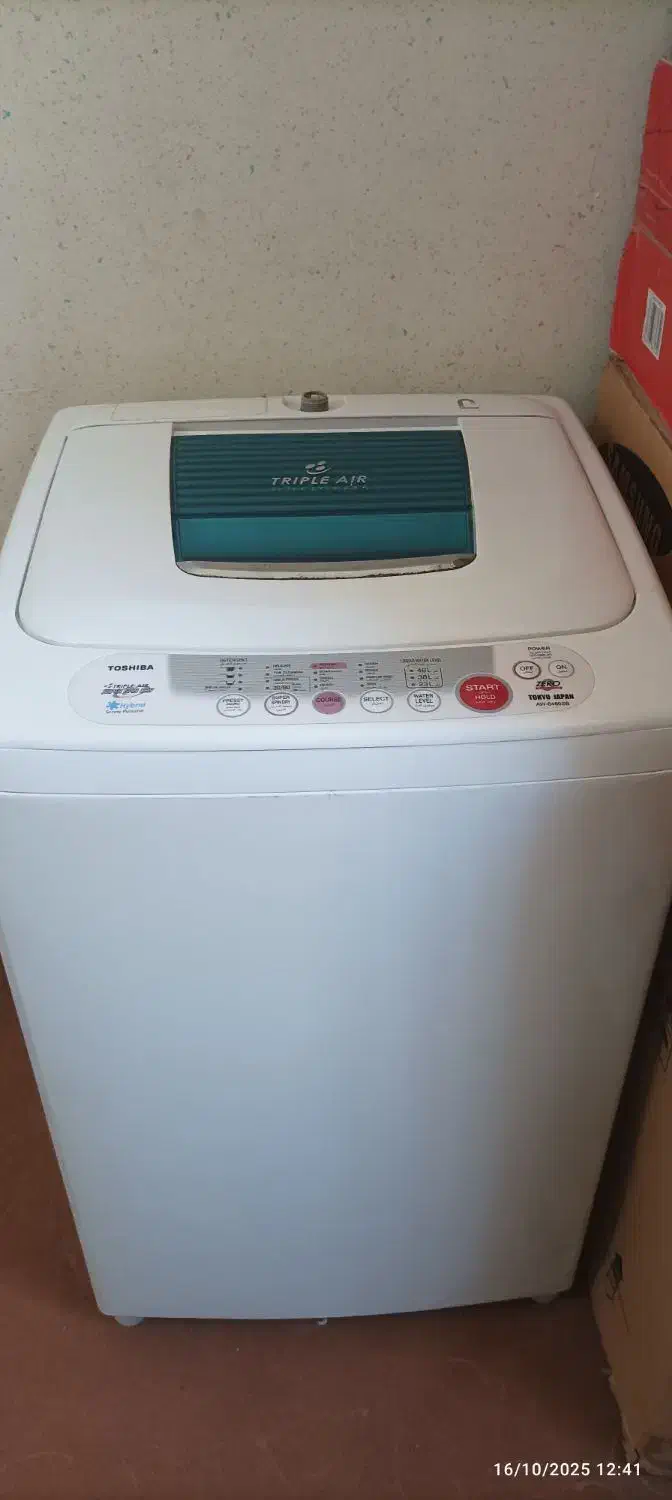 لباسشویی تمام اتوماتیک toshiba ژاپنی 6کیلویی|ماشین لباسشویی و خشک‌کن لباس|رامهرمز, |دیوار