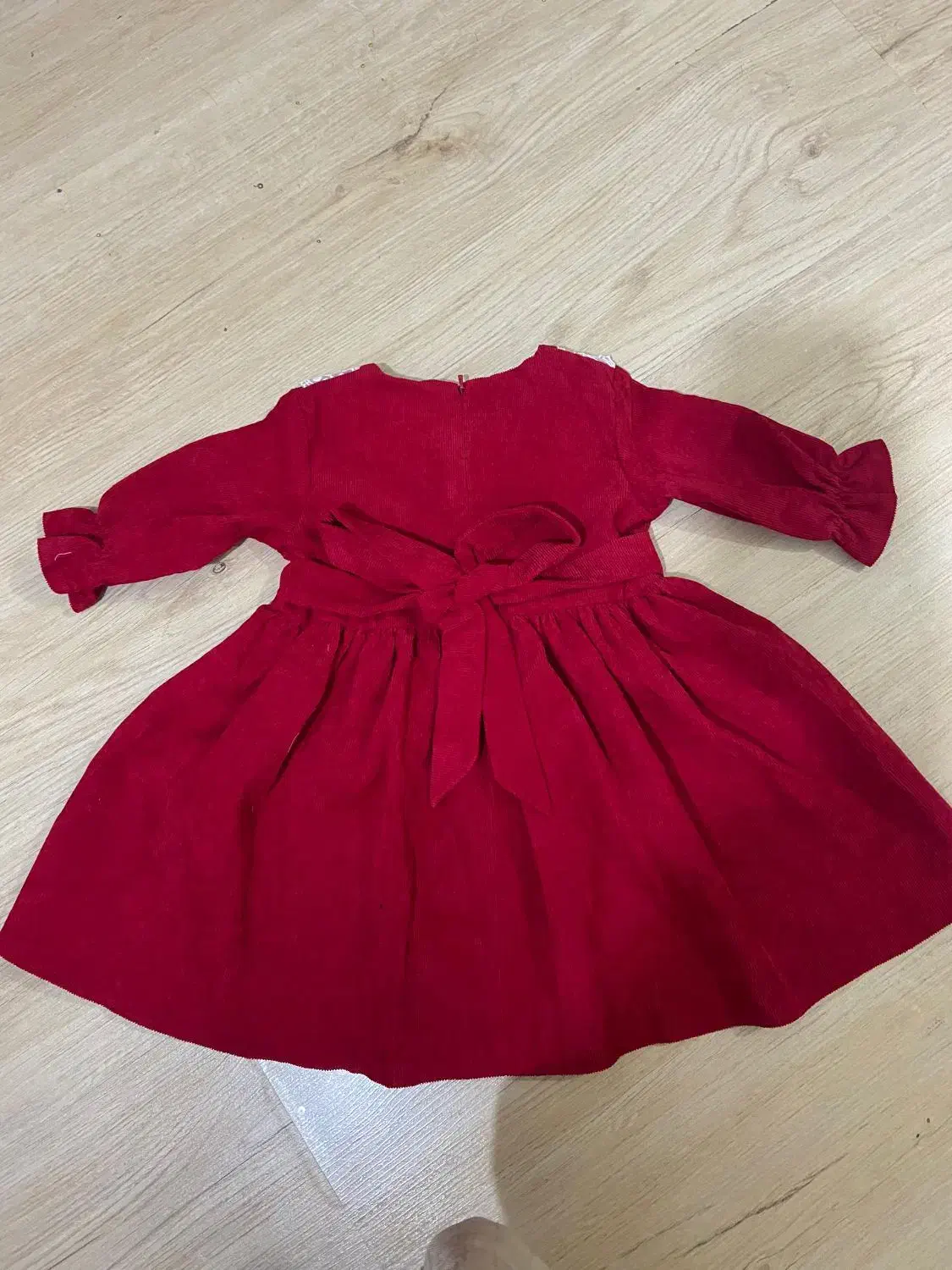 پیراهن مخمل کبریتی قرمز در سه سایز|کفش و لباس بچه|ری, علایین|دیوار