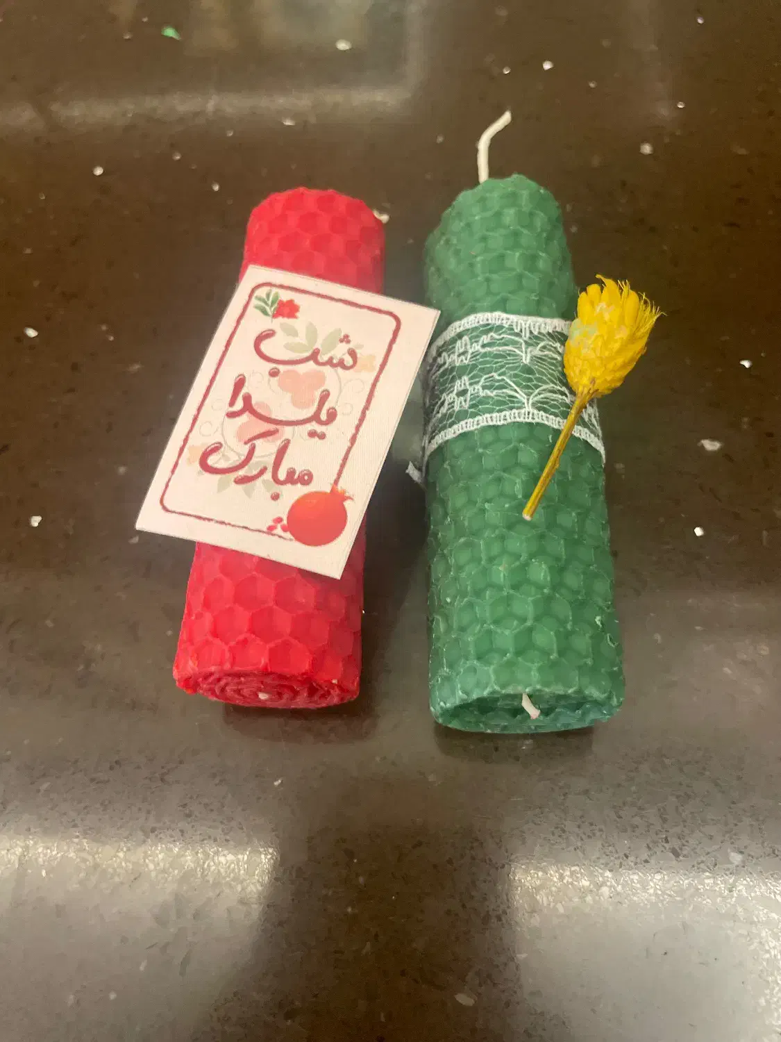 شمع یلدا جفتی ۵۰|صنایع دستی و سایر لوازم تزئینی|رشت, چله خانه|دیوار