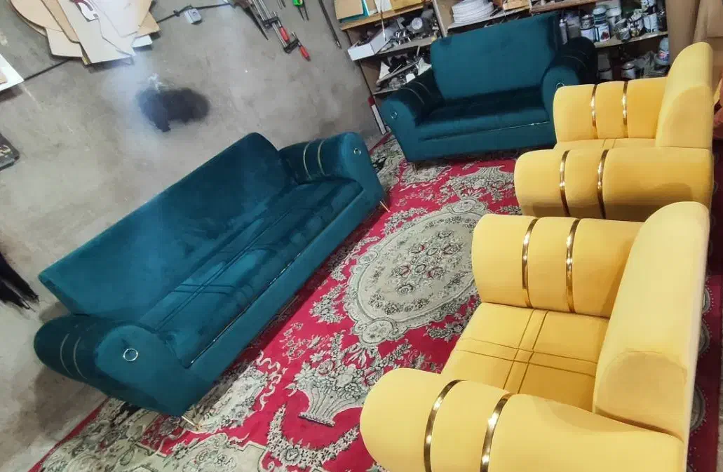 مبل هفت نفره نو بقیمت تولیدی|مبلمان خانگی و میز عسلی|سلامی, |دیوار